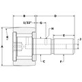 Carter Bearings 1.00", Needle Cam Follower, Crown, Hex CCNB-32-B